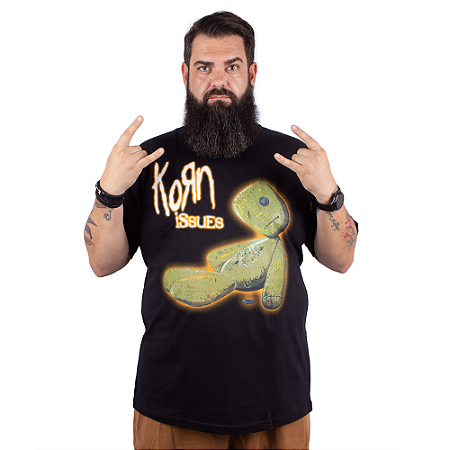 Camiseta Plus Size Korn Issues Preta - Oficial