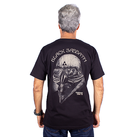 Camiseta Black Sabbath European Tour 78 Preta - Oficial