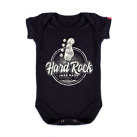 Body Bebê Hard Rock Bass - Preto