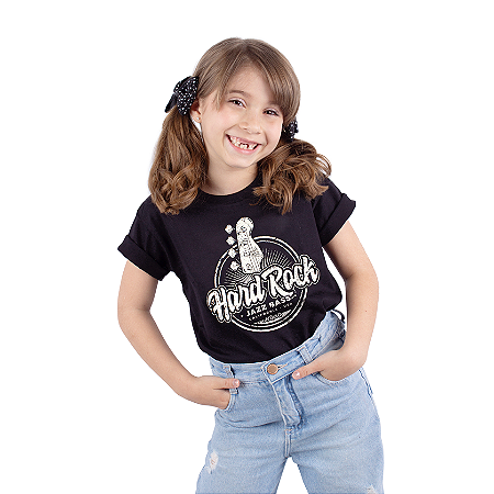 Camiseta Infantil Hard Rock Bass - Preta Jaguar