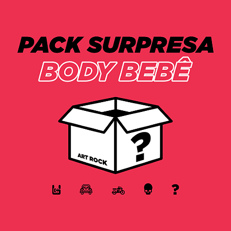 Pack Surpresa 3 Bodies Bebê Estampados