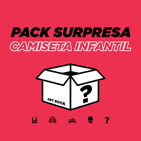 Pack Surpresa 3 Camisetas Infantis Estampadas