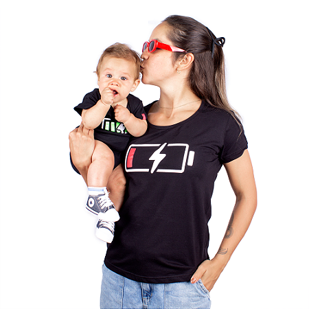 Tal Mãe Tal Filhos Camiseta - Full Battery