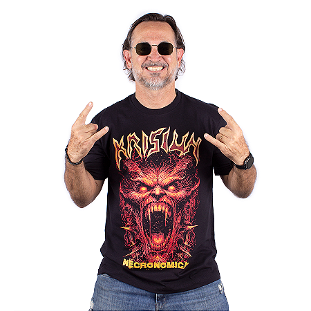 Camiseta Krisiun Necronomical Preta - Oficial