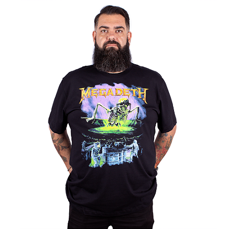 Camiseta Plus Size Megadeth Contaminated Preta - Oficial