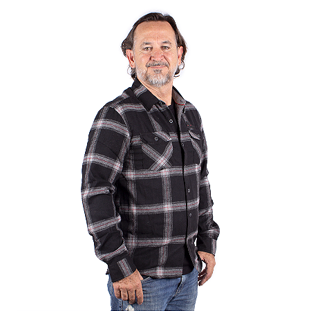 Camisa Xadrez Flanela - Preta e Vermelha