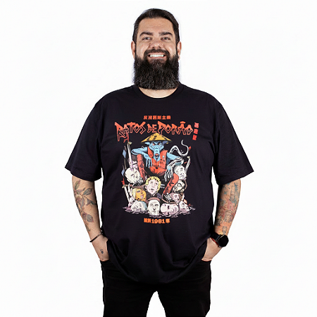 Camiseta Plus Size Ratos de Porão China High Tech Preta - Oficial