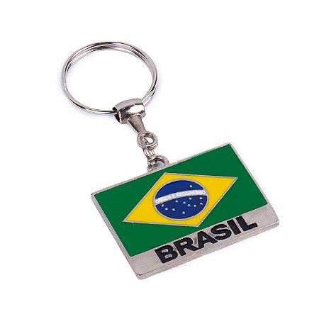 Chaveiro Metal Bandeira do Brasil