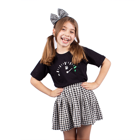 Camiseta Infantil Tanque Cheio Gasoline Preta