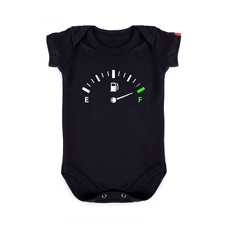 Body Bebê Tanque Cheio Gasoline Preto
