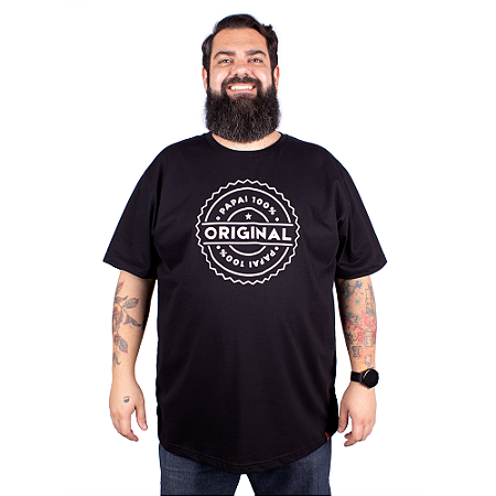 Camiseta Plus Size 100% Original Preta.
