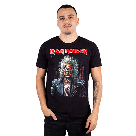 Camiseta Iron Maiden Portrait Preta - Oficial