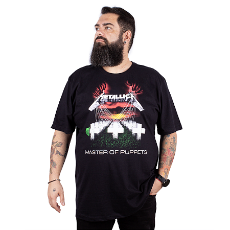 Camiseta Plus Size Metallica Master of Puppets - Oficial