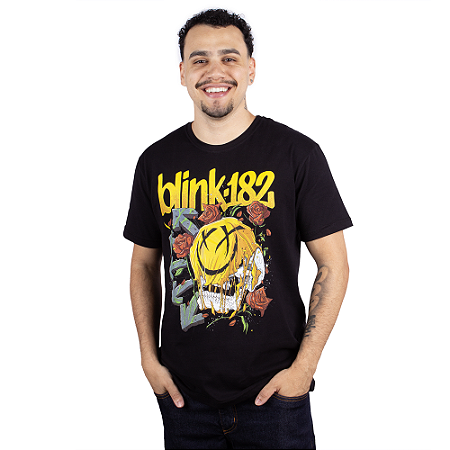 Camiseta Blink 182 Skull Smiley - Oficial