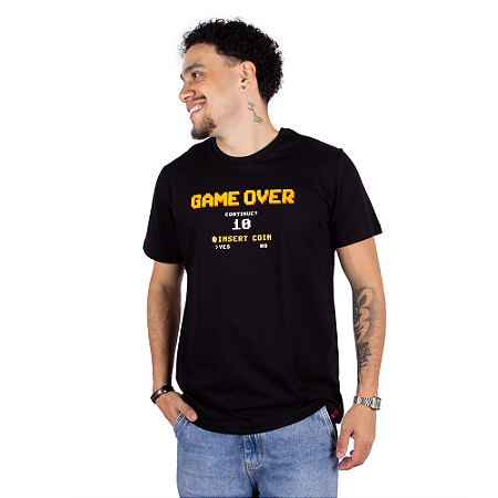 Camiseta Game Over - Preta.