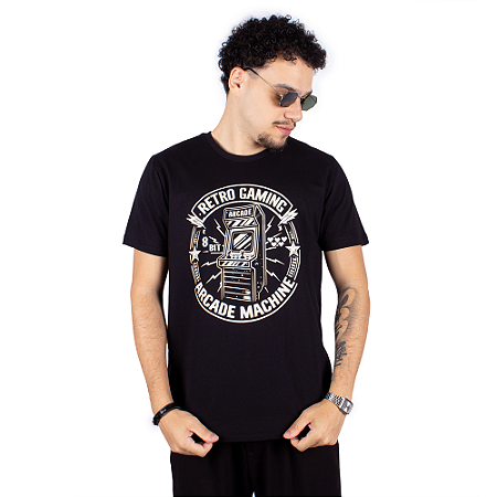 Camiseta Retro Gaming - Preta.