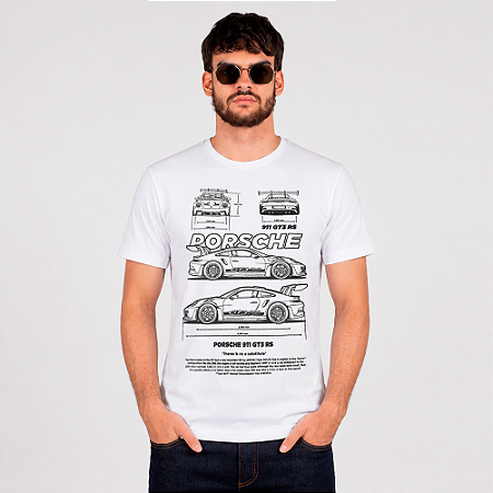 Camiseta 911 GT3 RS - Branca.
