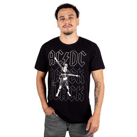 Camiseta ACDC Angus Young Preta - Oficial
