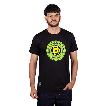 Camiseta Brasil Craft Beer - Preta.