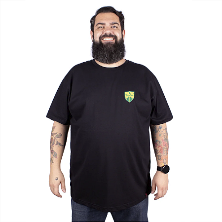 Camiseta Plus Size Brasil Escudo - Preta.