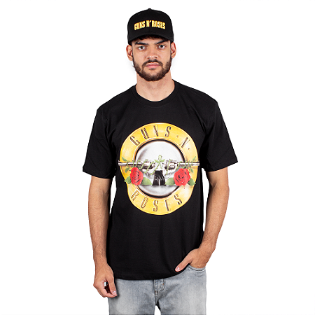 Camiseta Guns N' Roses Bullet Preta - Oficial