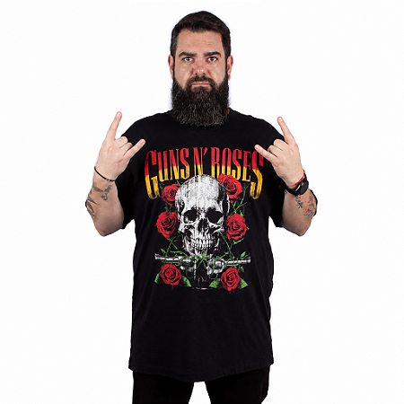 Camiseta Plus Size Guns N' Roses Tour 87/88 - Oficial