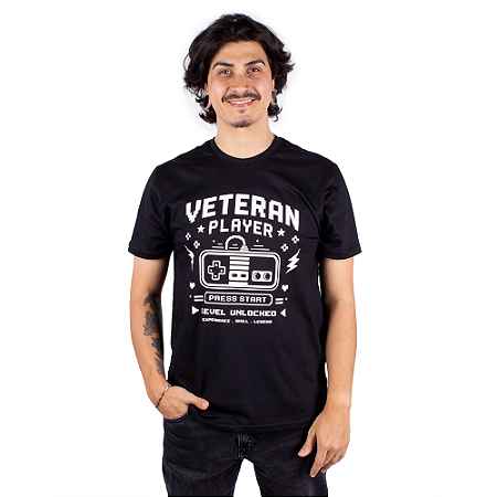 Camiseta Player Veterano - Preta.