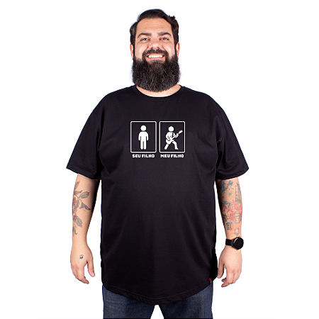 Camiseta Plus Size Meu Filho é Diferente - Preta.