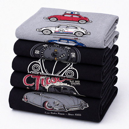 Kit 5 Camisetas Pai Fã de Fusca - Fusqueiro