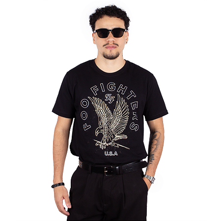 Camiseta Foo Fighters Eagle Preta - Oficial