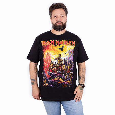 Camiseta Plus Size Iron Maiden Alexander The Great - Oficial