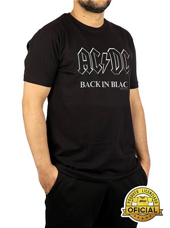 Camiseta ACDC Back in Black Preta Oficial