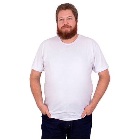 Camiseta Plus Size Básica Branca.