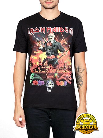 Camiseta Iron Maiden Nights Of The Dead Preta Oficial