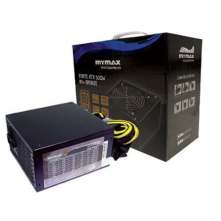 Fonte Mymax ATX 500W, 80 Plus Bronze