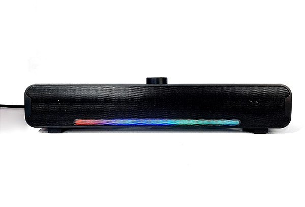 Caixa de Som Goldenultra Horizon Soundbar Gamer, com LED, 6W, Preta