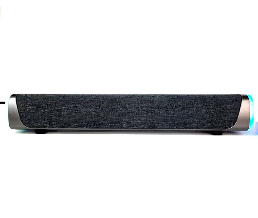 Caixa de Som Goldenultra Rainbow Soundbar Gamer, com Bluetooth, LED, 12W, cinza