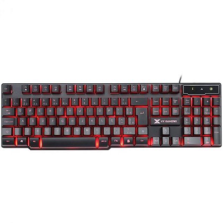 Teclado Gamer Vinik Hydra LED Vermelho ABNT2