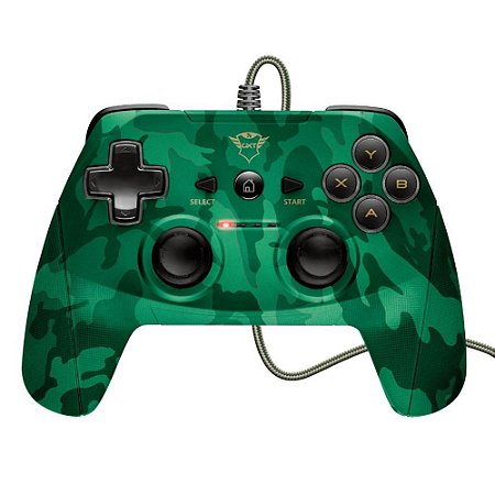 Controle Trust YULA  PC/PS3  verde camuflado