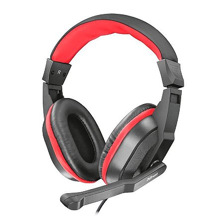 Headset Gamer Trust ZIVA preto/vermelho