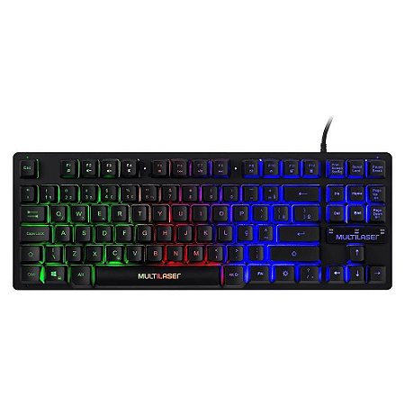 Teclado Gamer Multilaser TKL Rainbow TC261, ABNT2