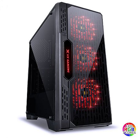 Gabinete Gamer Vinik Lumia C/ 3 Fans, RGB, Lateral de Acrílico