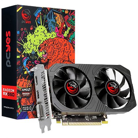 Placa de Vídeo PCYES AMD Radeon RX 550 4GB GDDR5 Dual Fan