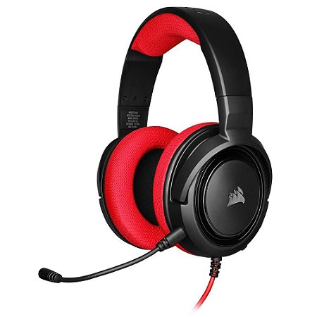 Headset Gamer Corsair HS35 Stereo Vermelho