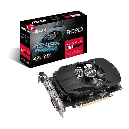 Placa de Vídeo Asus Phoenix RX 550 4GB, GDDR5