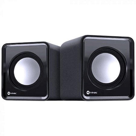 Caixa de Som Vinik 2.0, 2W RMS, Preta