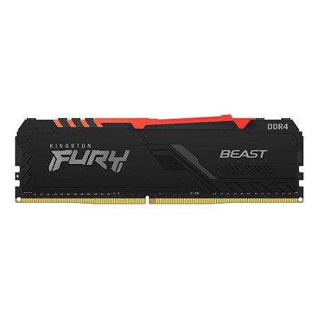 Memória RAM Kingston Fury Beast RGB, 8GB, DDR4, 3200MHz, CL16, KF432C16BBA/8