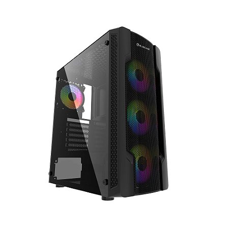 Gabinete Bluecase BG-031, Mid Tower, Lateral em Vidro