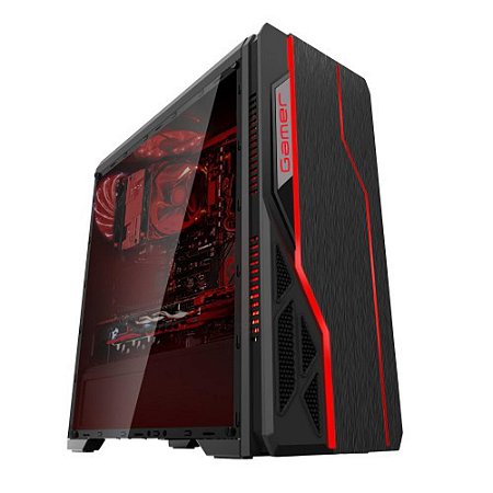 Gabinete Bluecase BG-009, Mid Tower, Lateral em Acrílico, Painel LED RGB