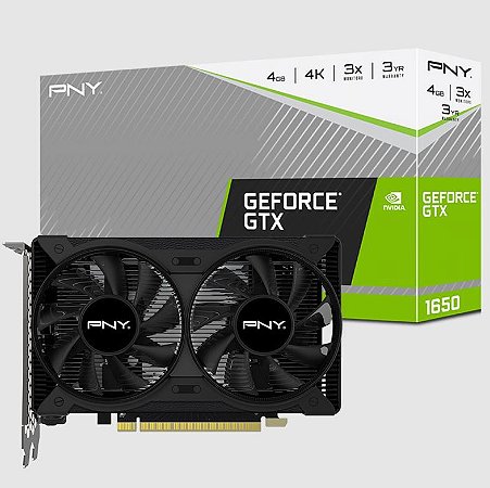 Placa de Vídeo PNY Nvidia Geforce GTX 1650 4GB GDDR6